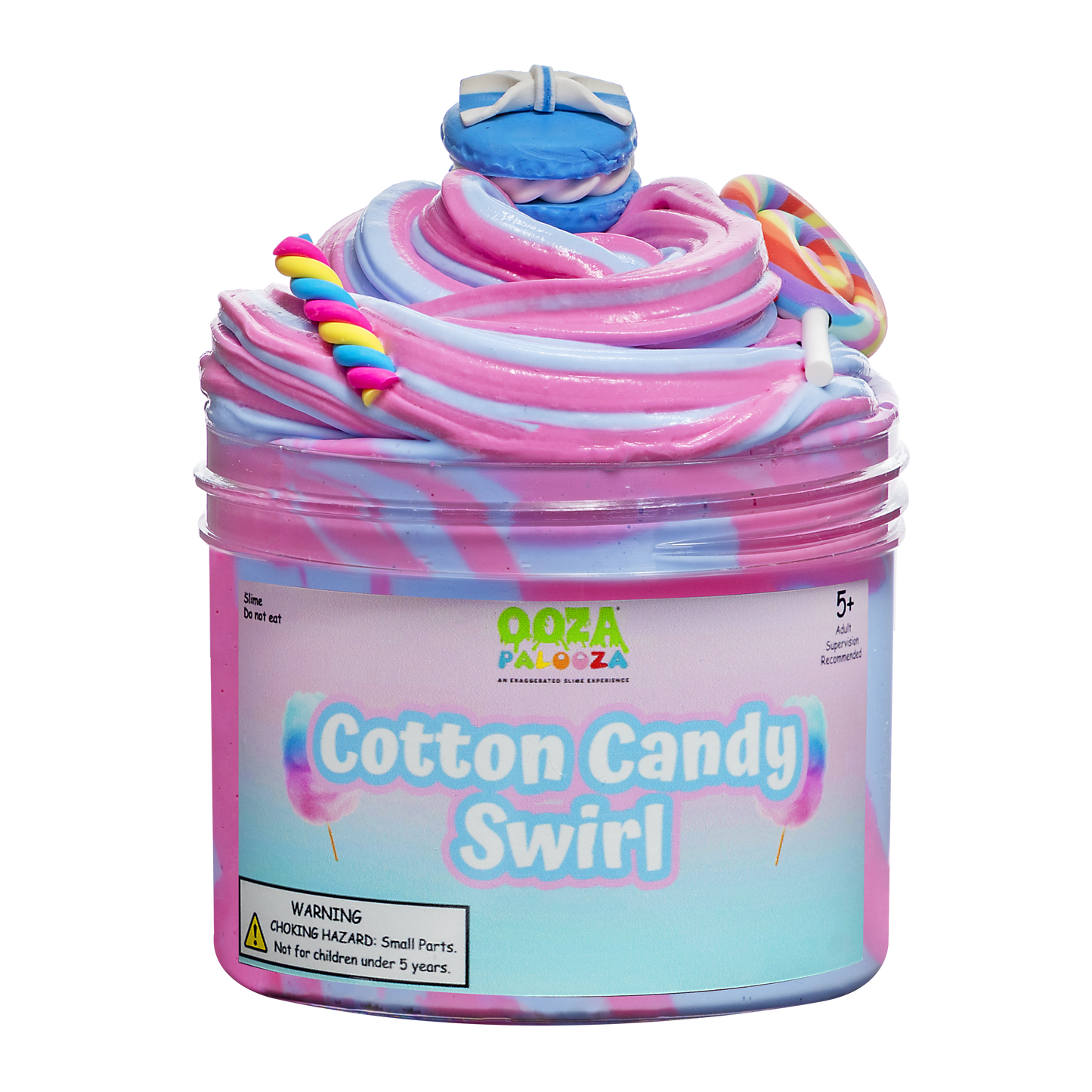 Cotton Candy Swirl Slime