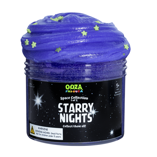 Starry Nights Slime (with glow in the dark stars)